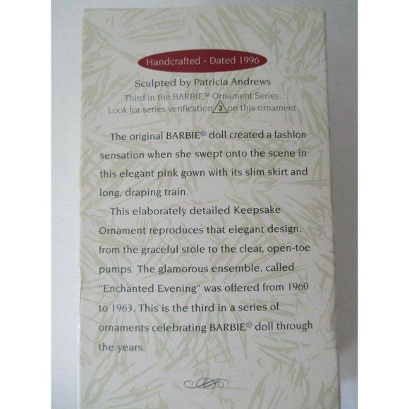 Hallmark Keepsake Ornament Barbie Doll Collectors Series Enchanted Evening IOB - Picture 7 of 11